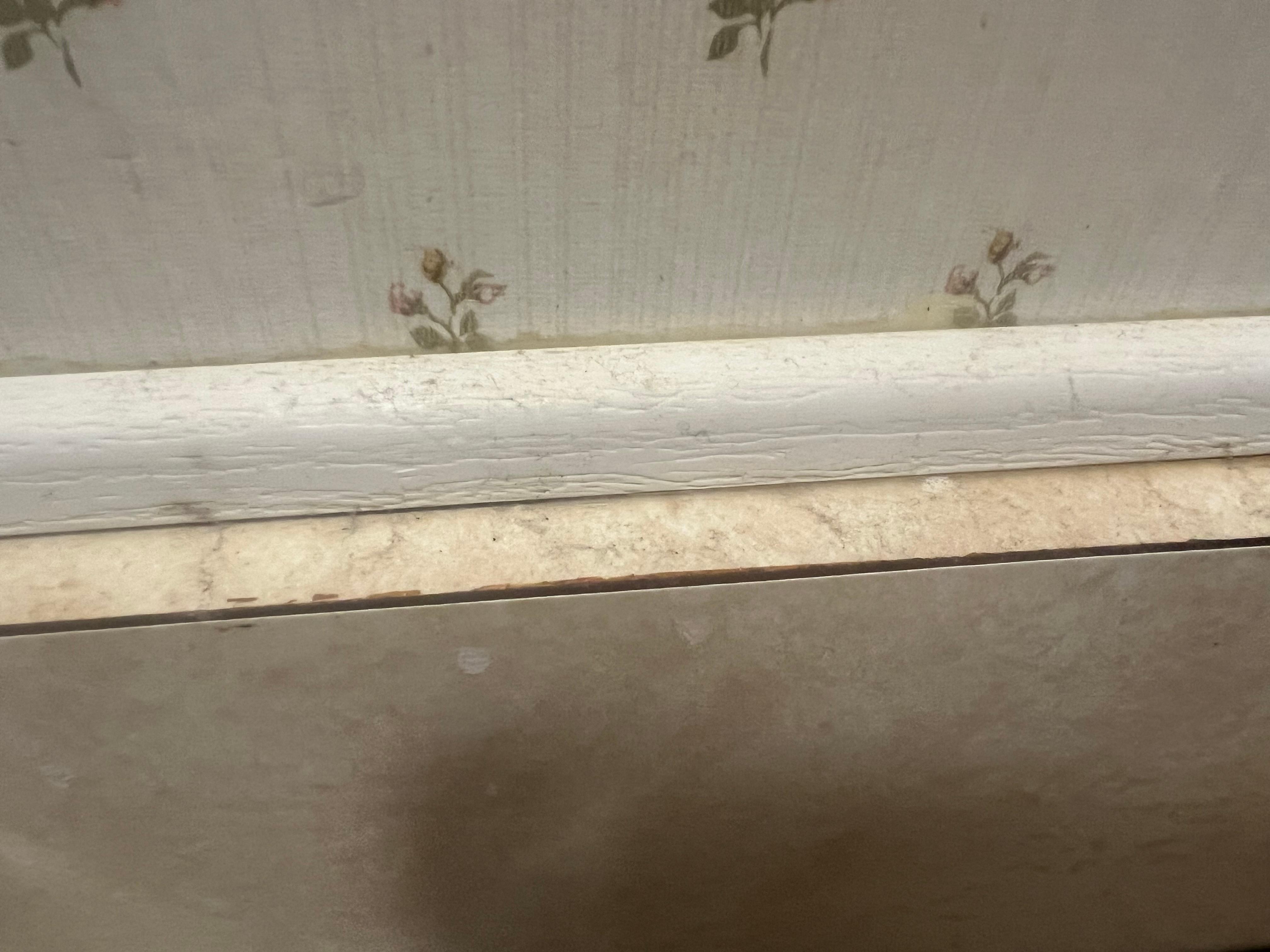 dirty bathroom counter