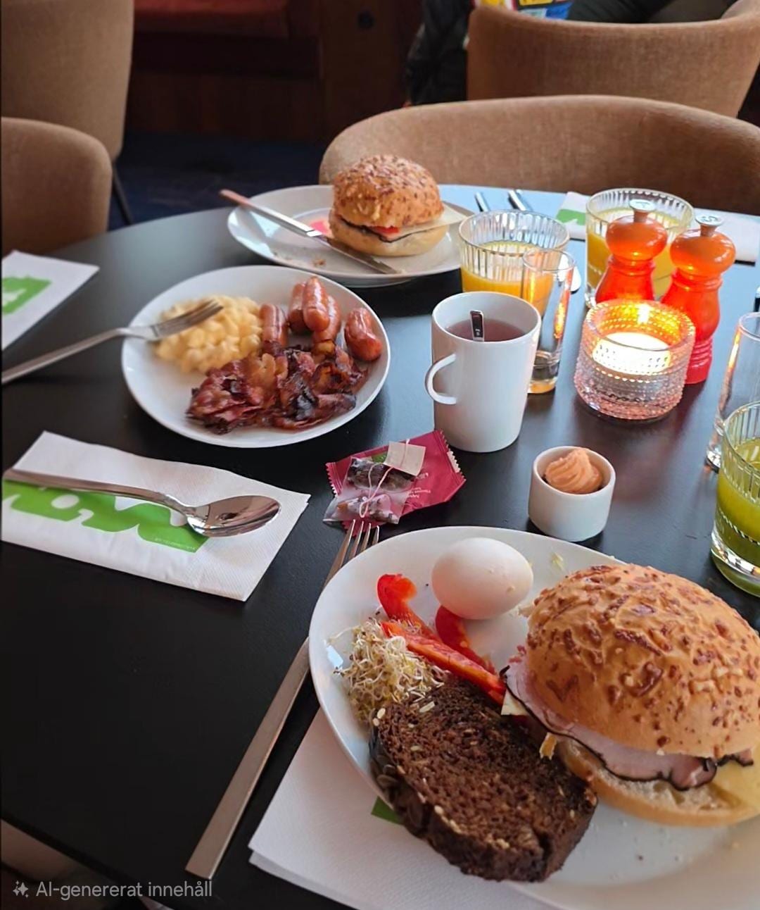 En väldigt god frukost med lagom utval och framför allt fräsch och rent. 