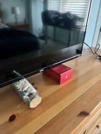 Makeshift tv stand