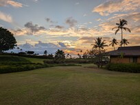 Sunset on our walk of the property