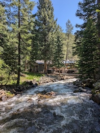 Back view of the house. The River is in your back yard!!!