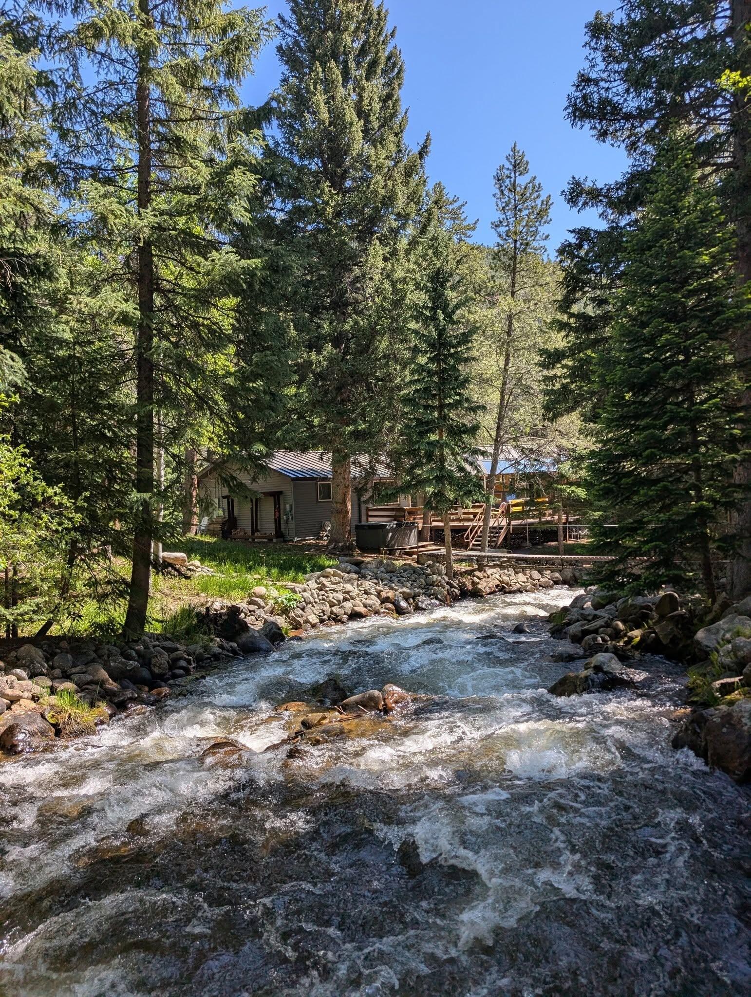 Back view of the house. The River is in your back yard!!! 