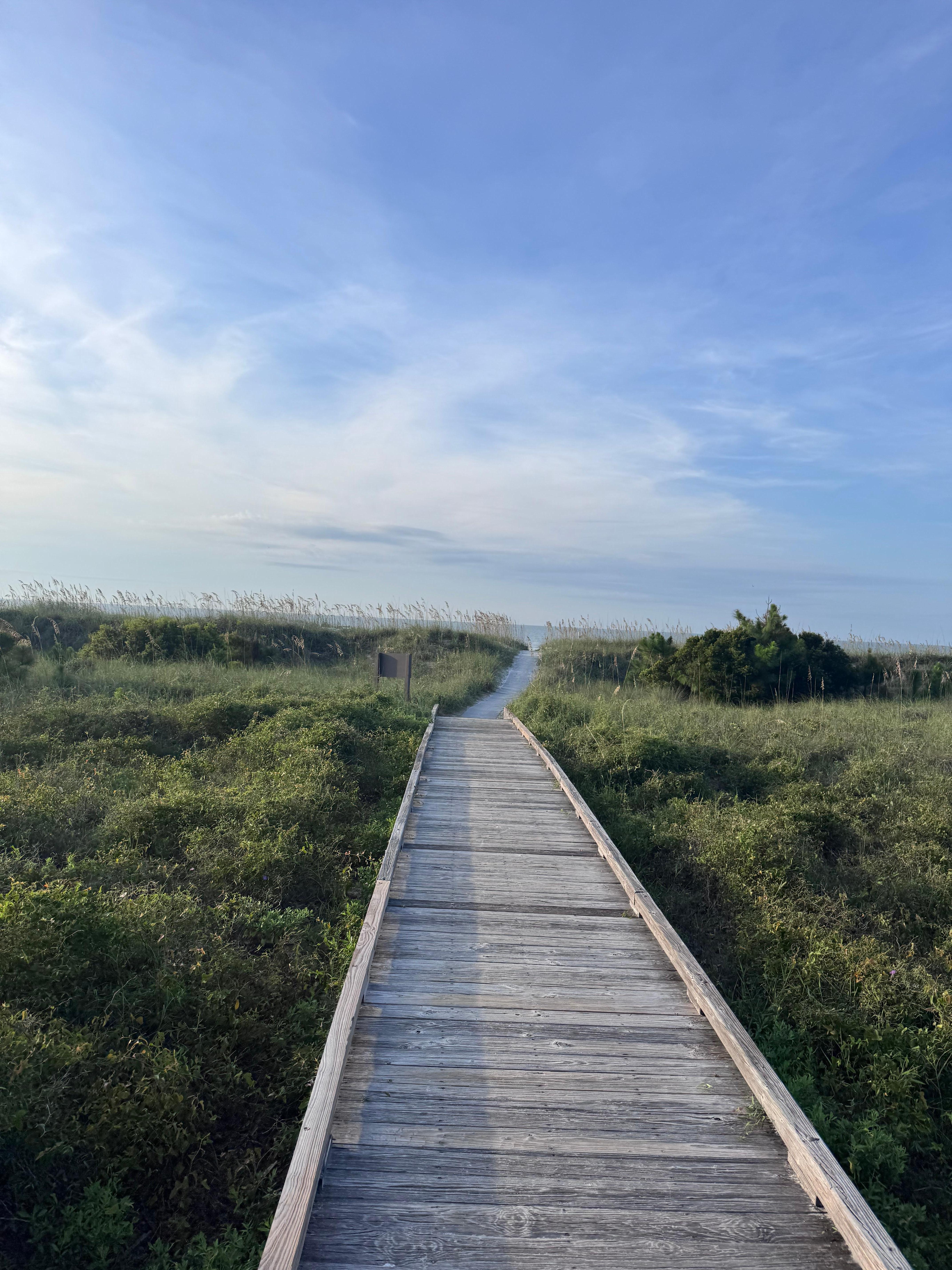 Board walk leading to beach 