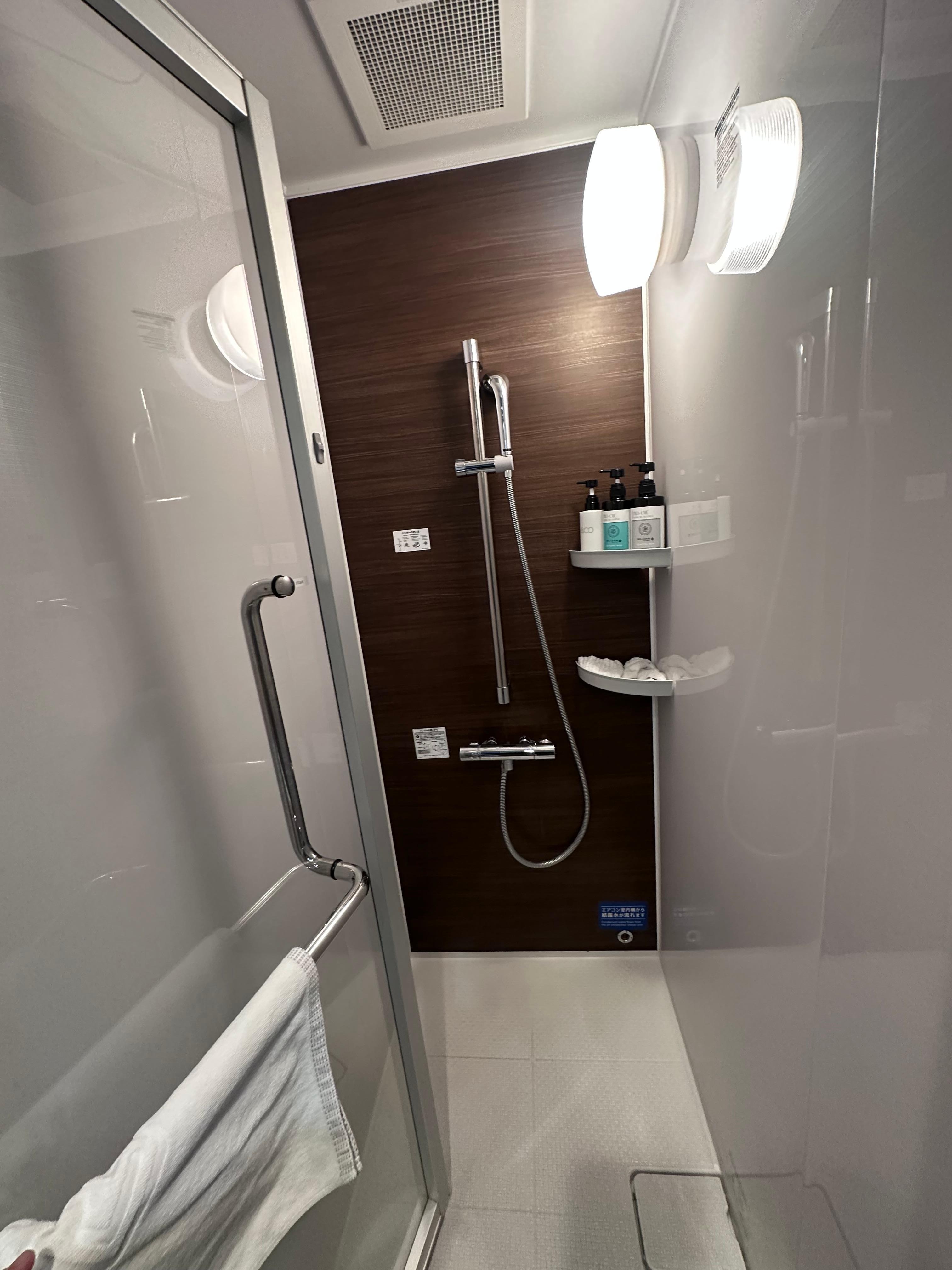 Good size shower ensures comfort and space 