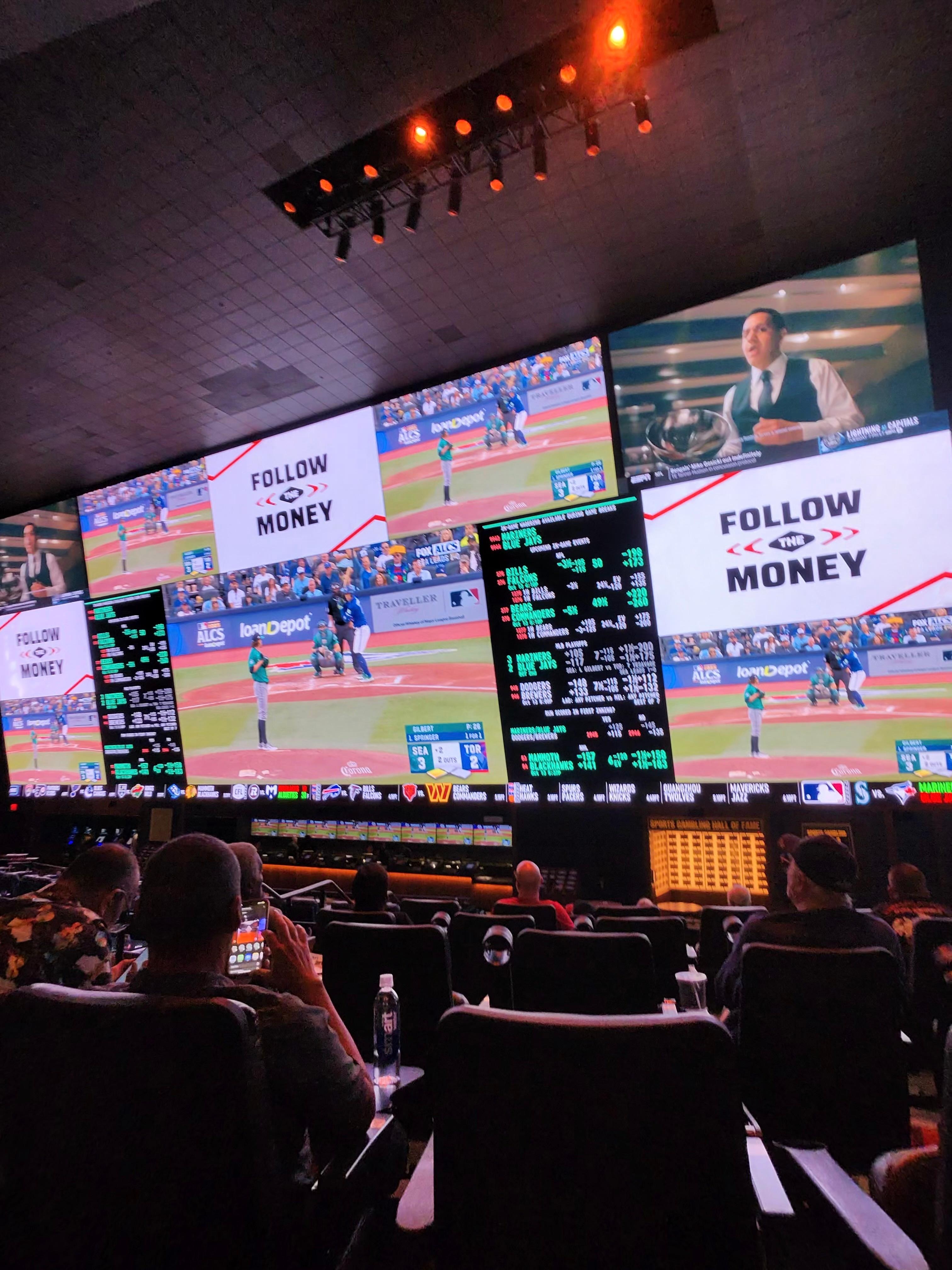 Great sports book at hotel 