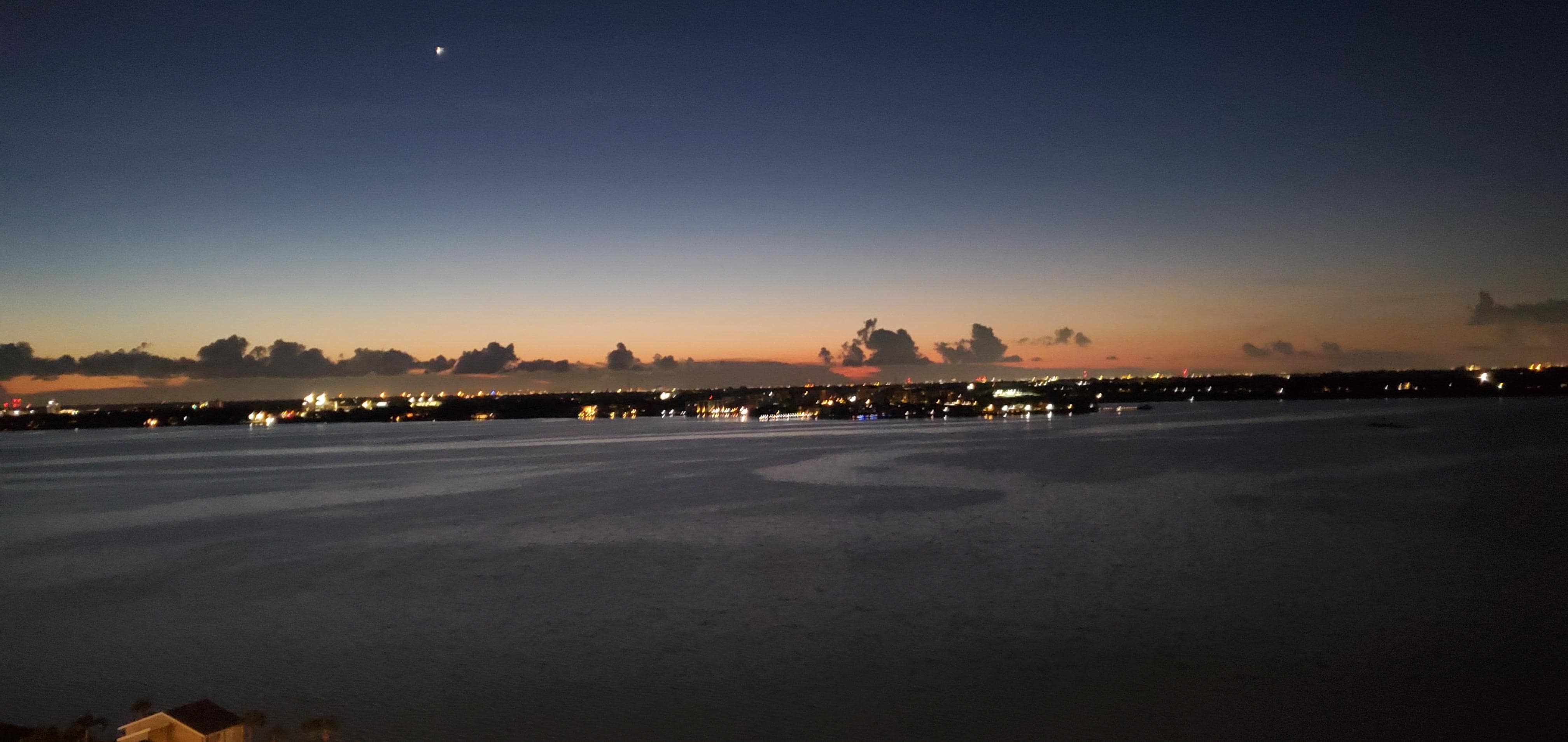 Morning sunrise over intercoastal 