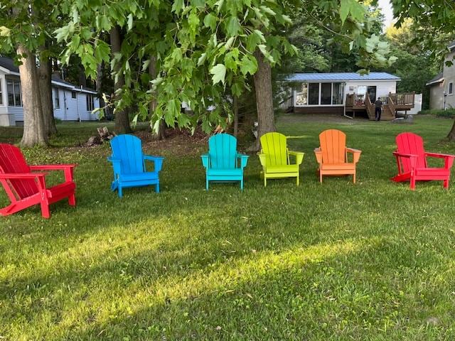 At the lake near fire pit!