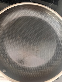Dirty pans and the dishes had crumbs and sticky stuff in them.