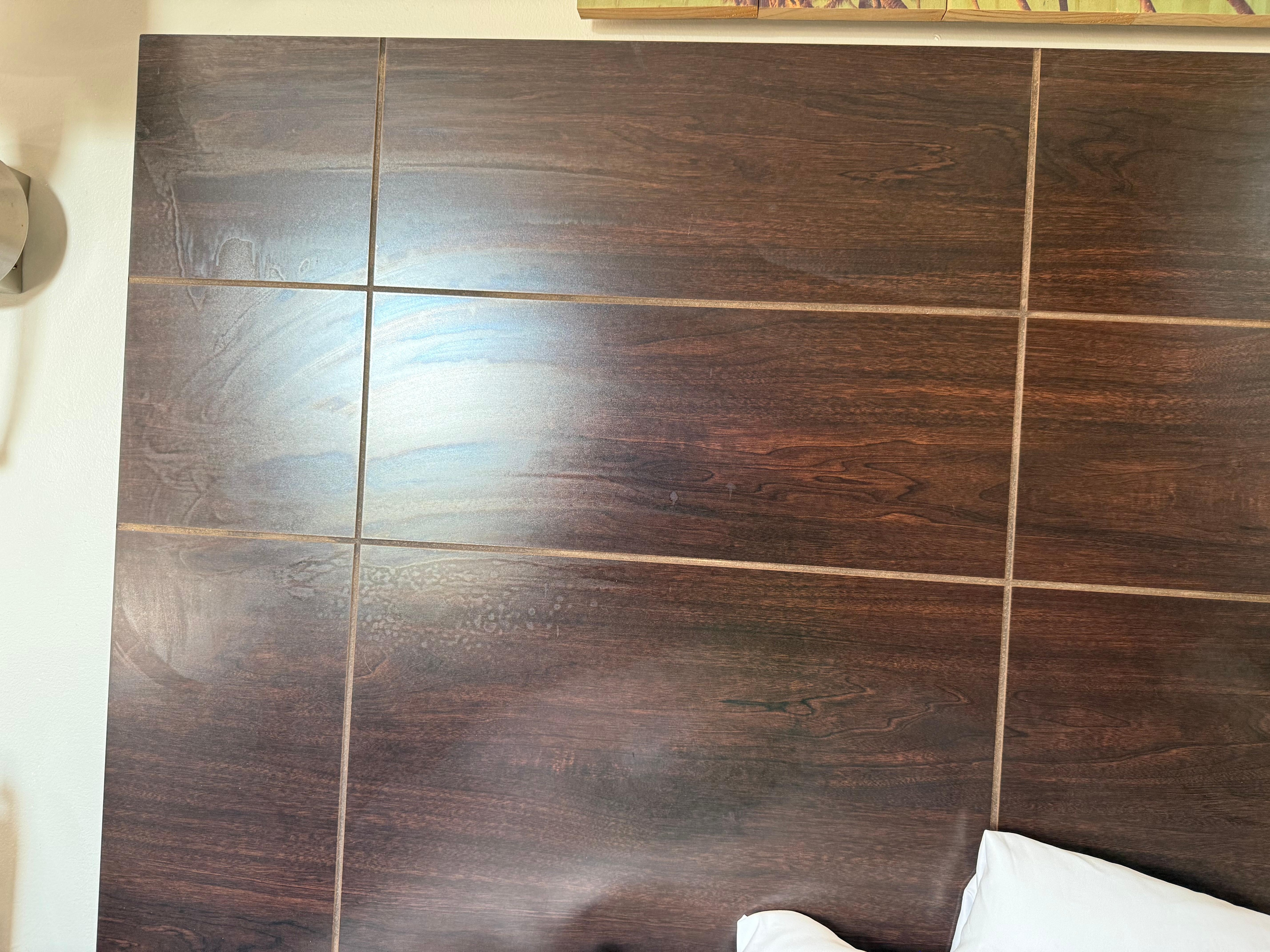 Double headboard left view