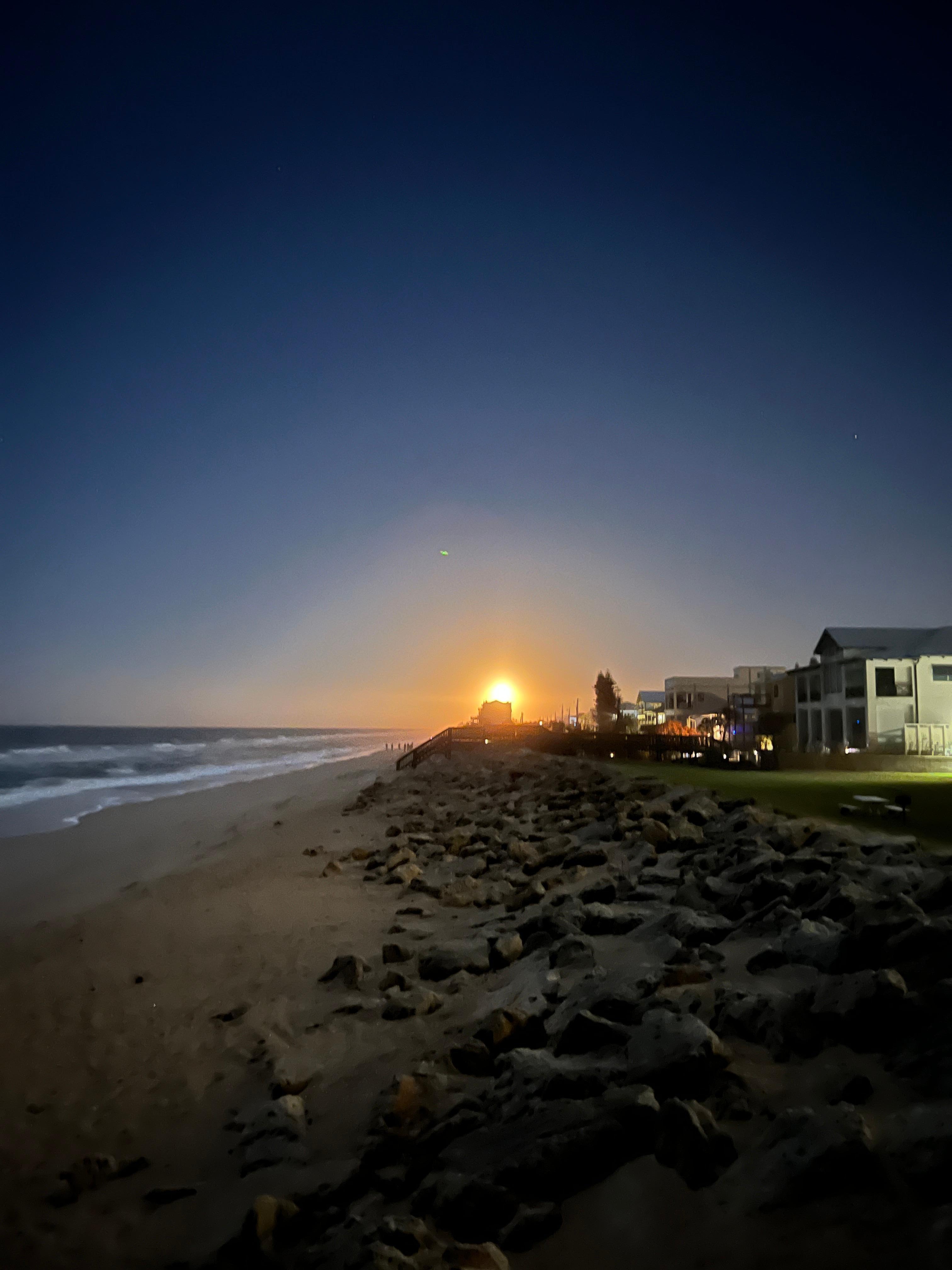 SpaceX 9 launch seen from the beach