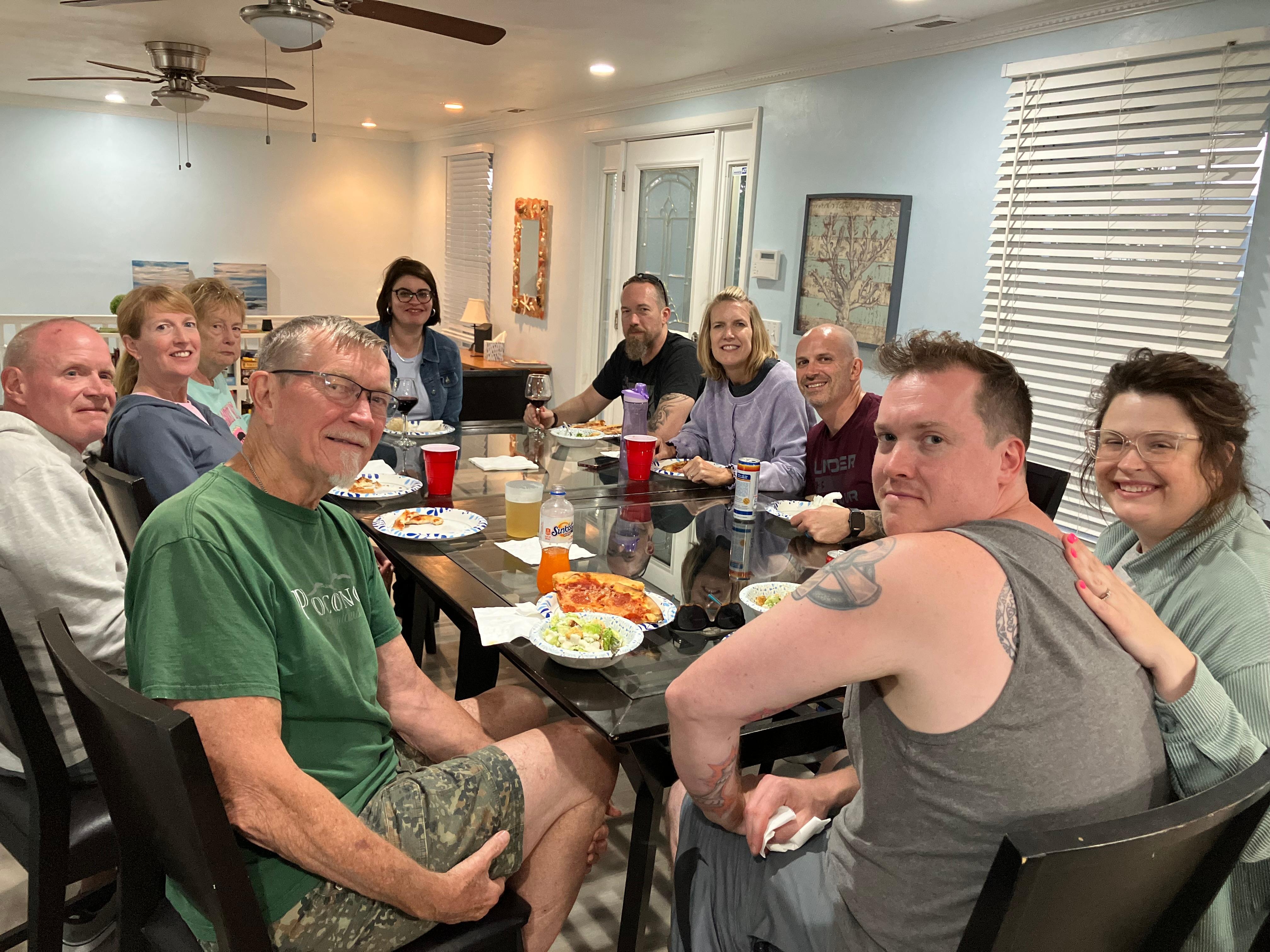 Adults at one table, young adults at another for many gatherings and meals