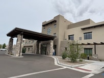 Outside of front entrance.
