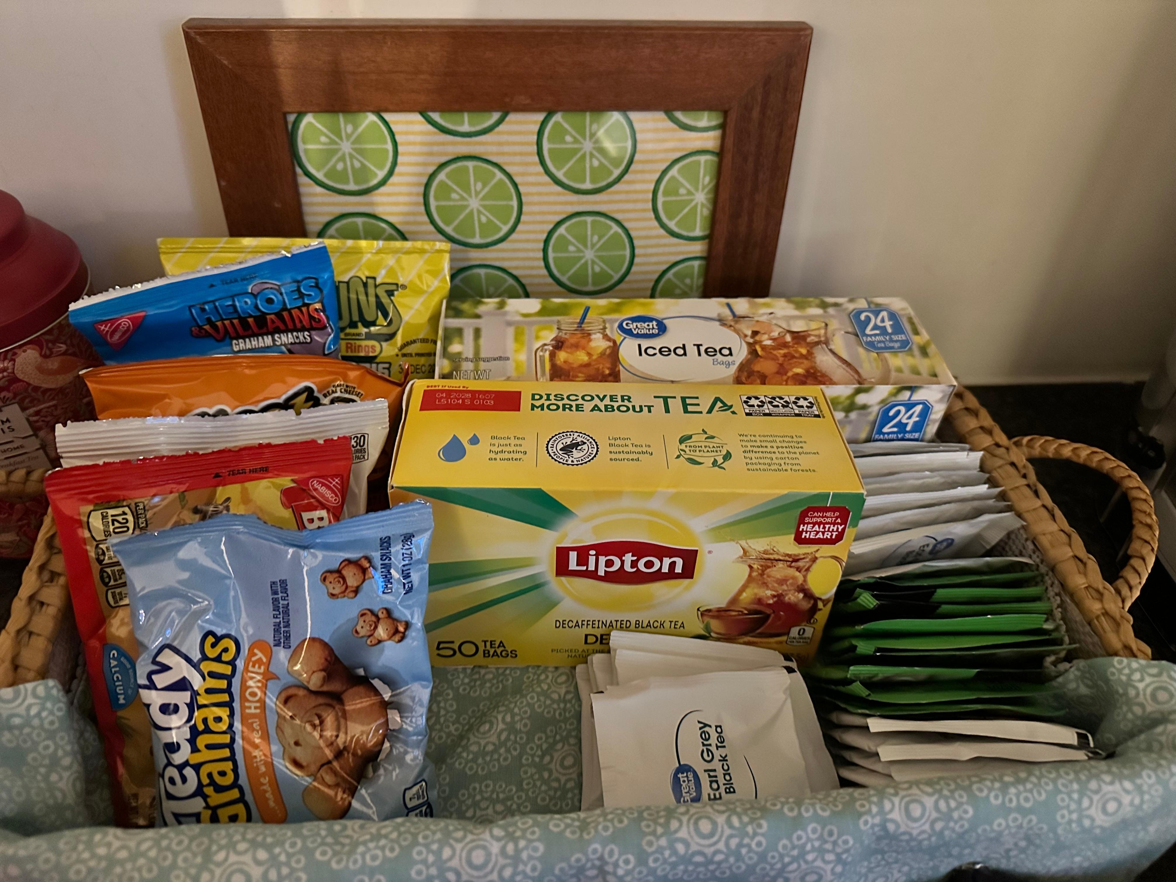 We arrived and there was this little tray with snacks too