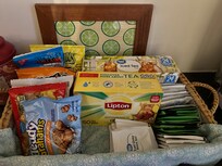 We arrived and there was this little tray with snacks too