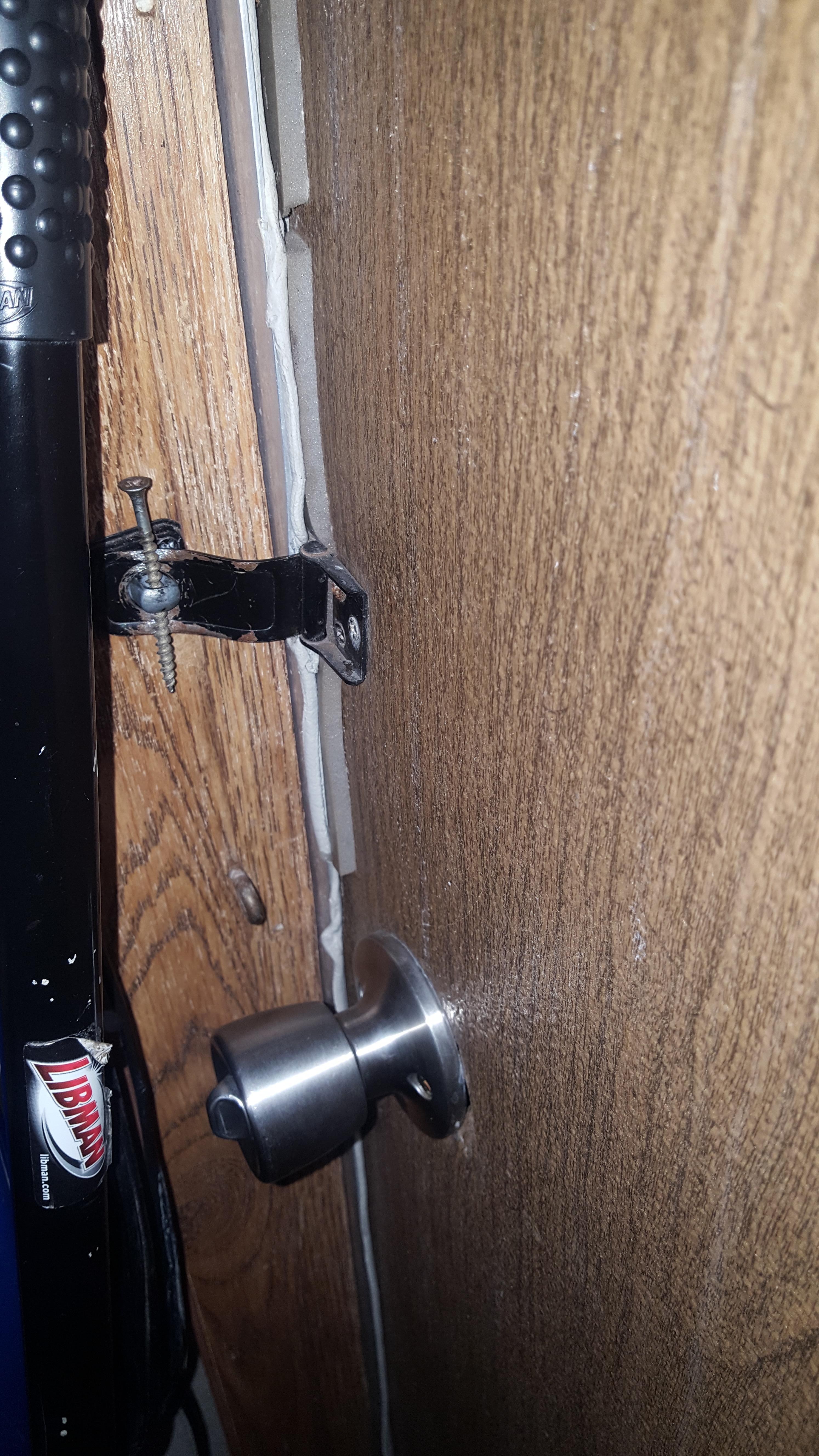 Back door lock… held with a screw