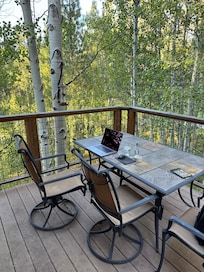 I set up for some work on the back deck.