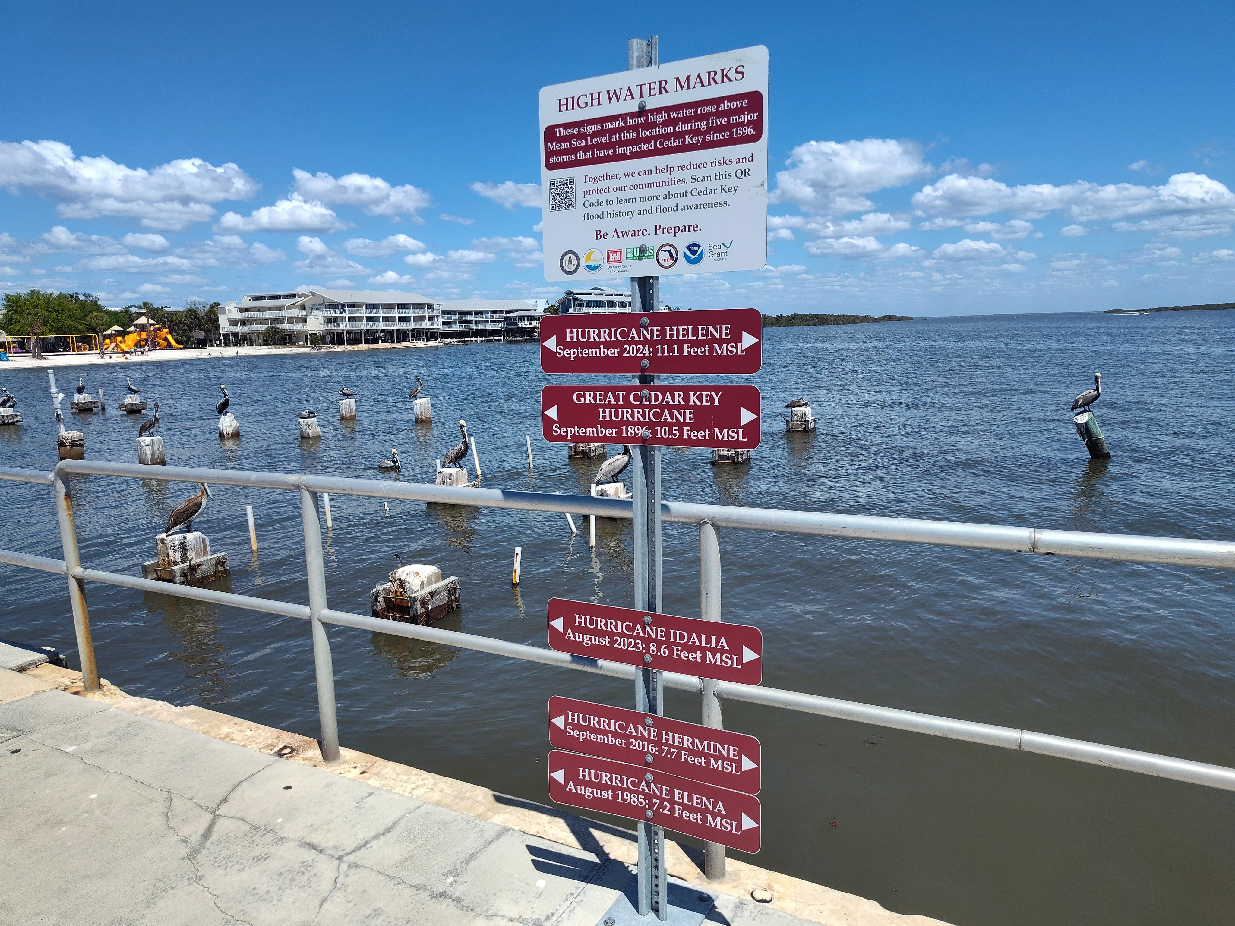Cedar Keys hurricane water levels