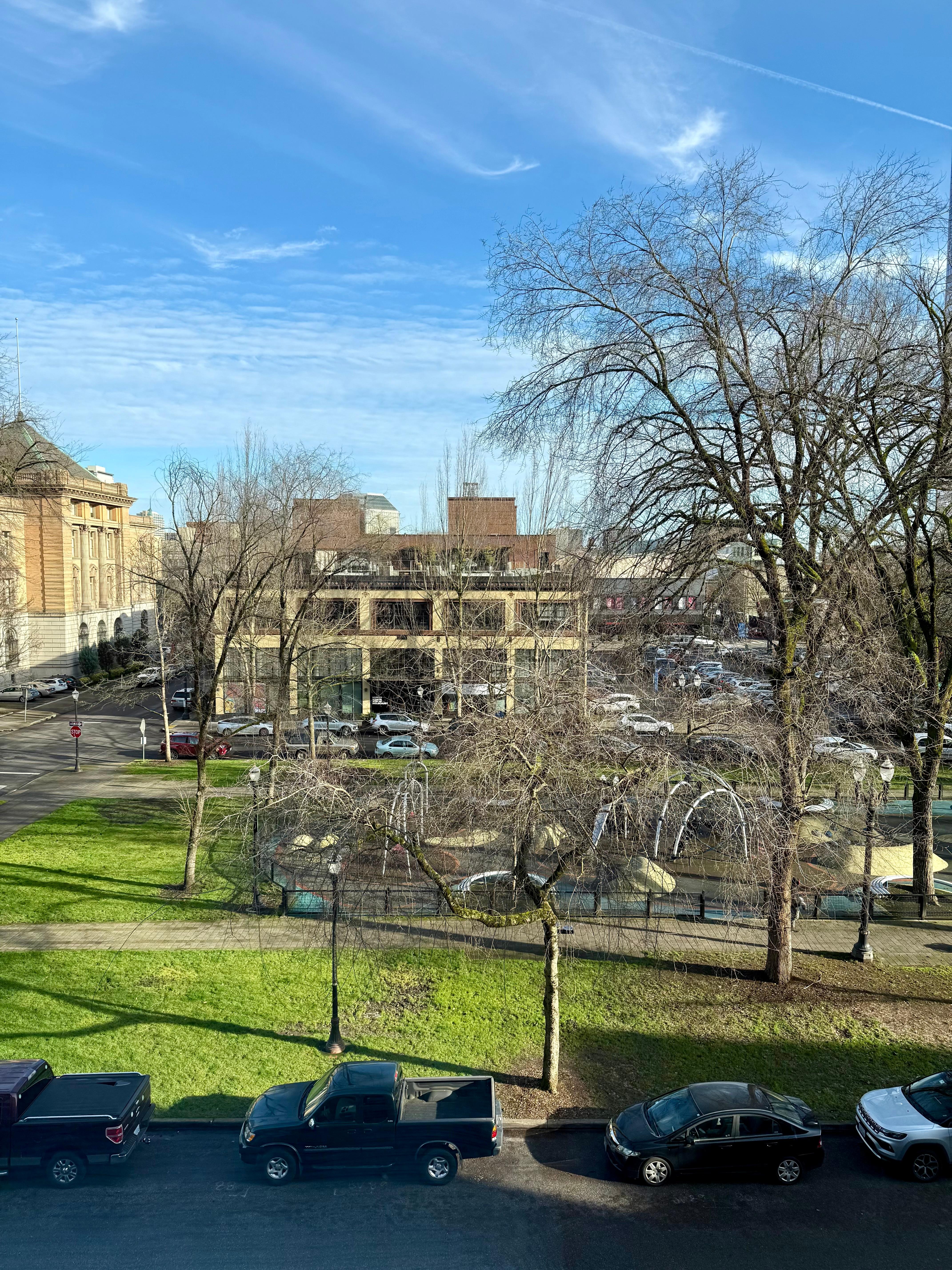 This was looking out the window in our room