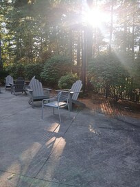 Nice Poolside,wooded,peaceful terrace overlooks big pond!