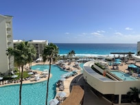 Ocean view and pool view from the room