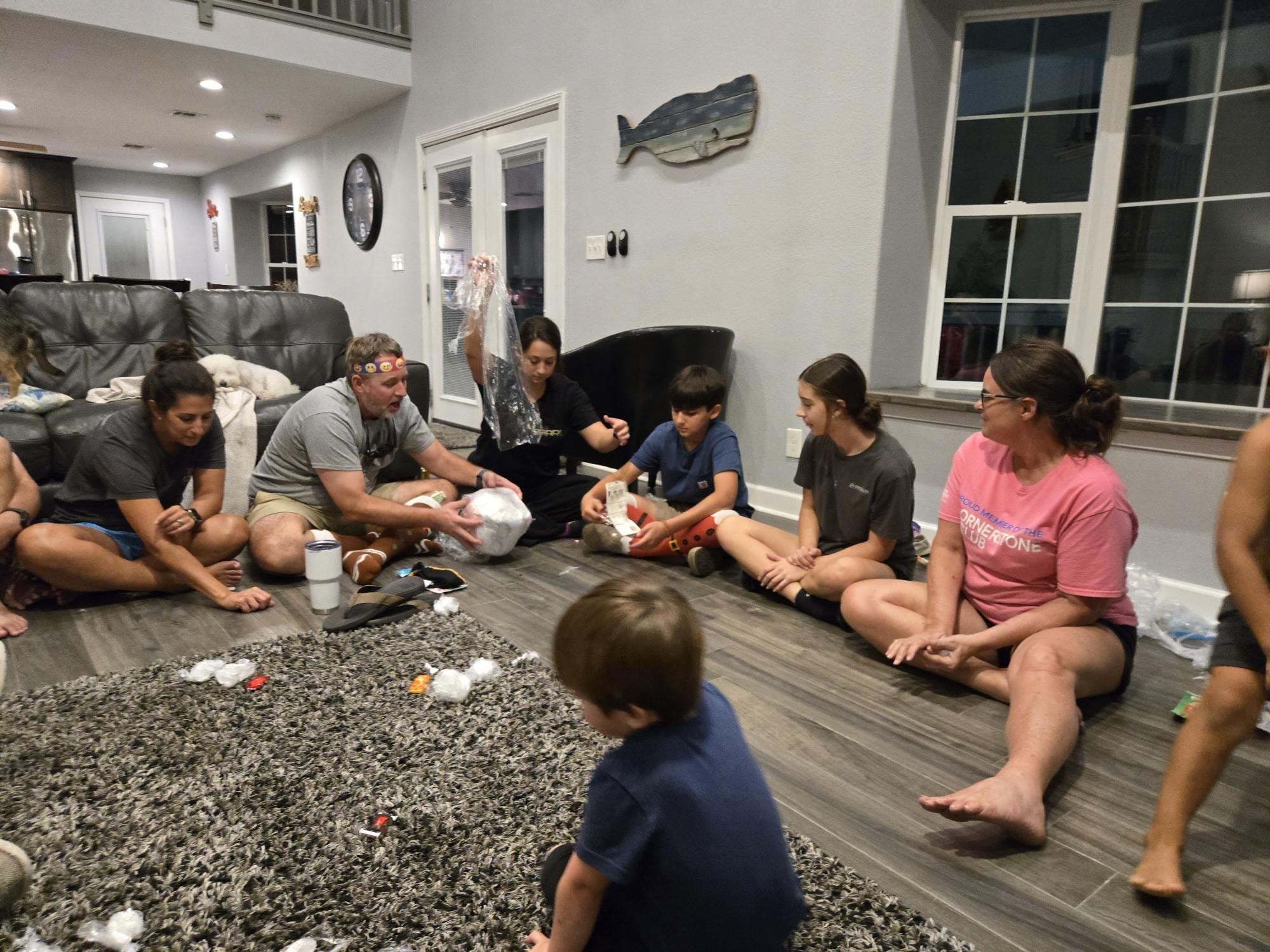 Saran wrap game - fun by all with lots of prizes