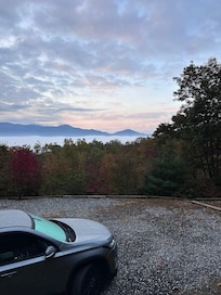 Front porch view nice parking area