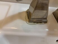 faucet leaking gettin water all over