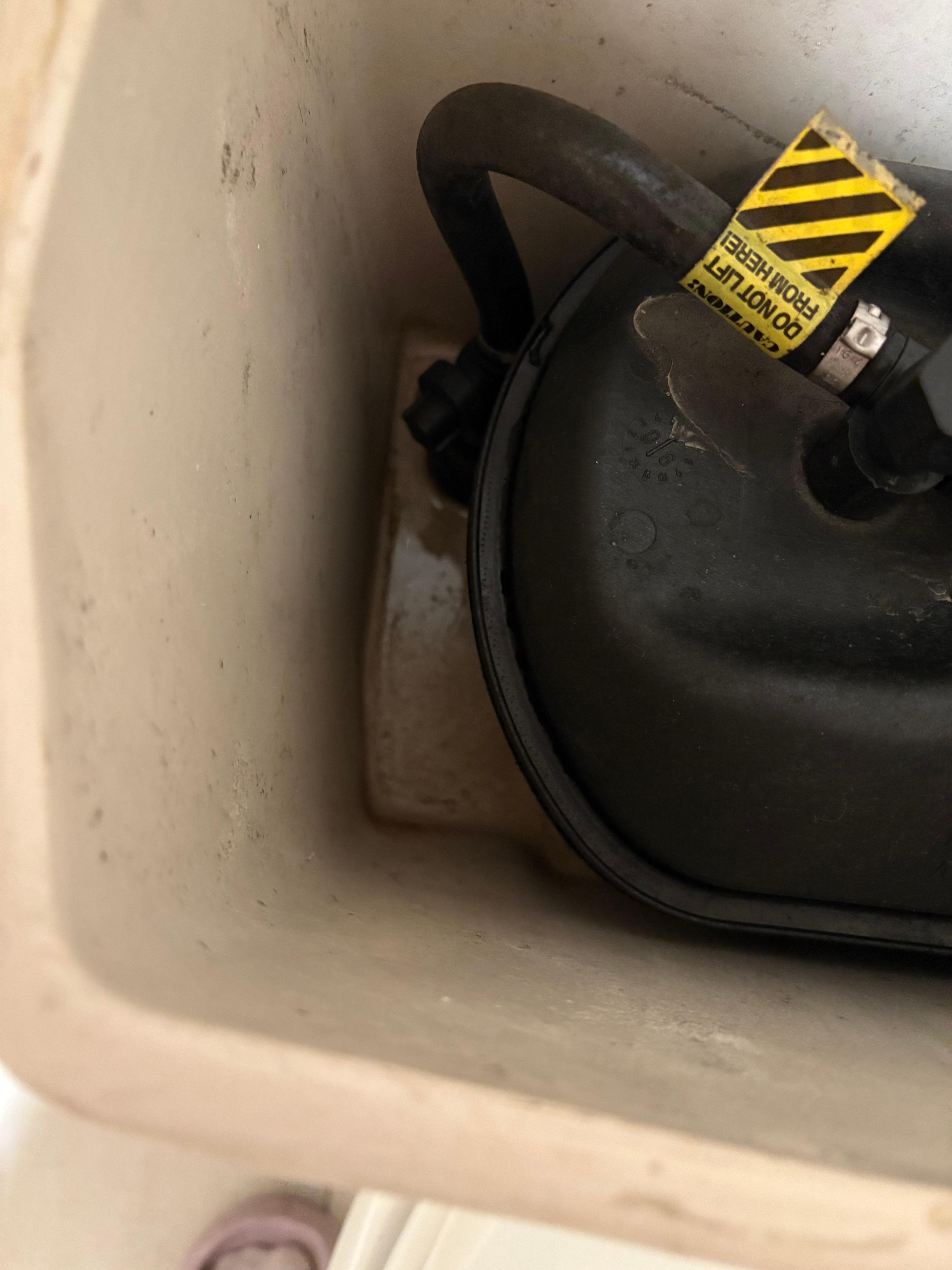 No water in the back of the toilet 