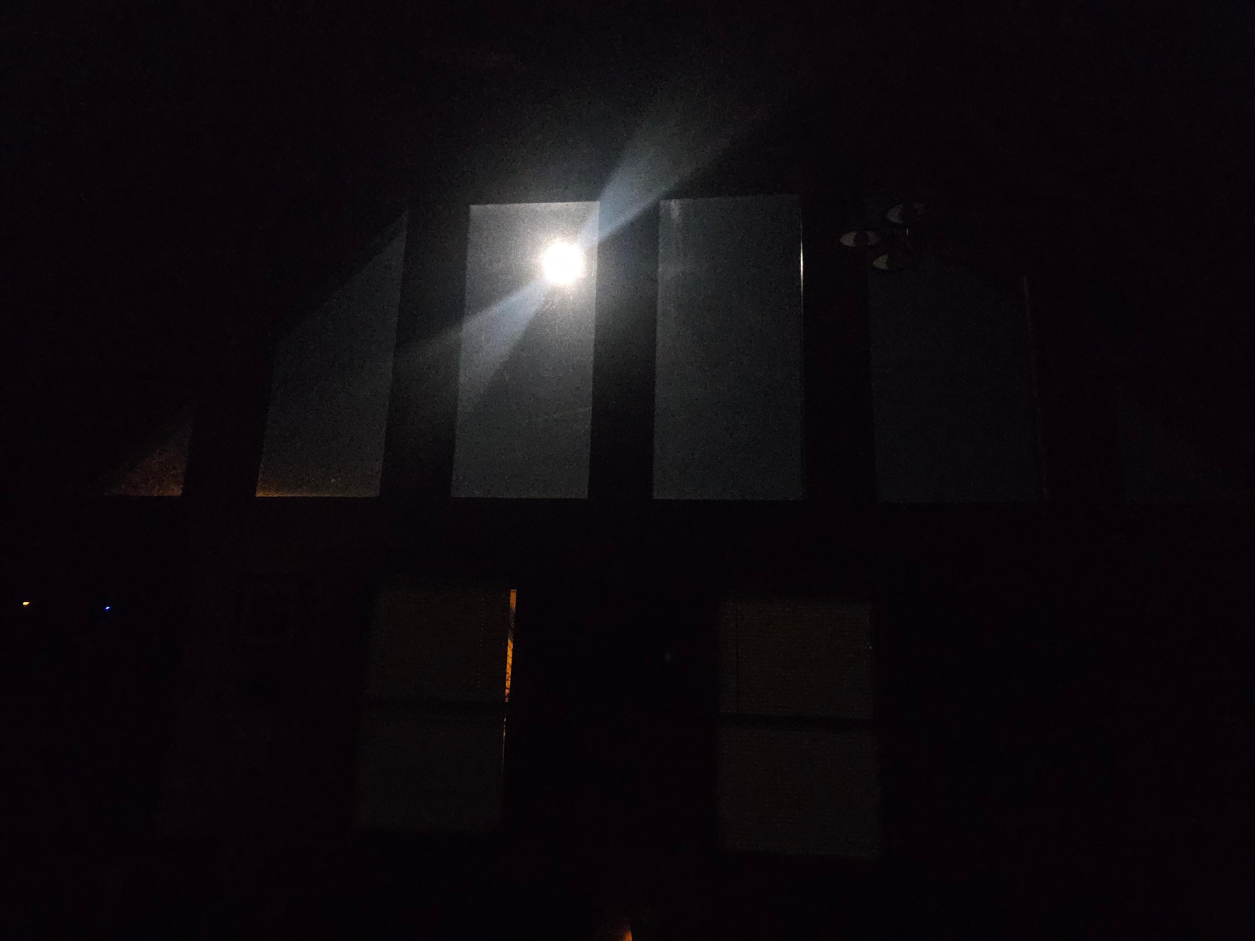 The windows during full moon. 