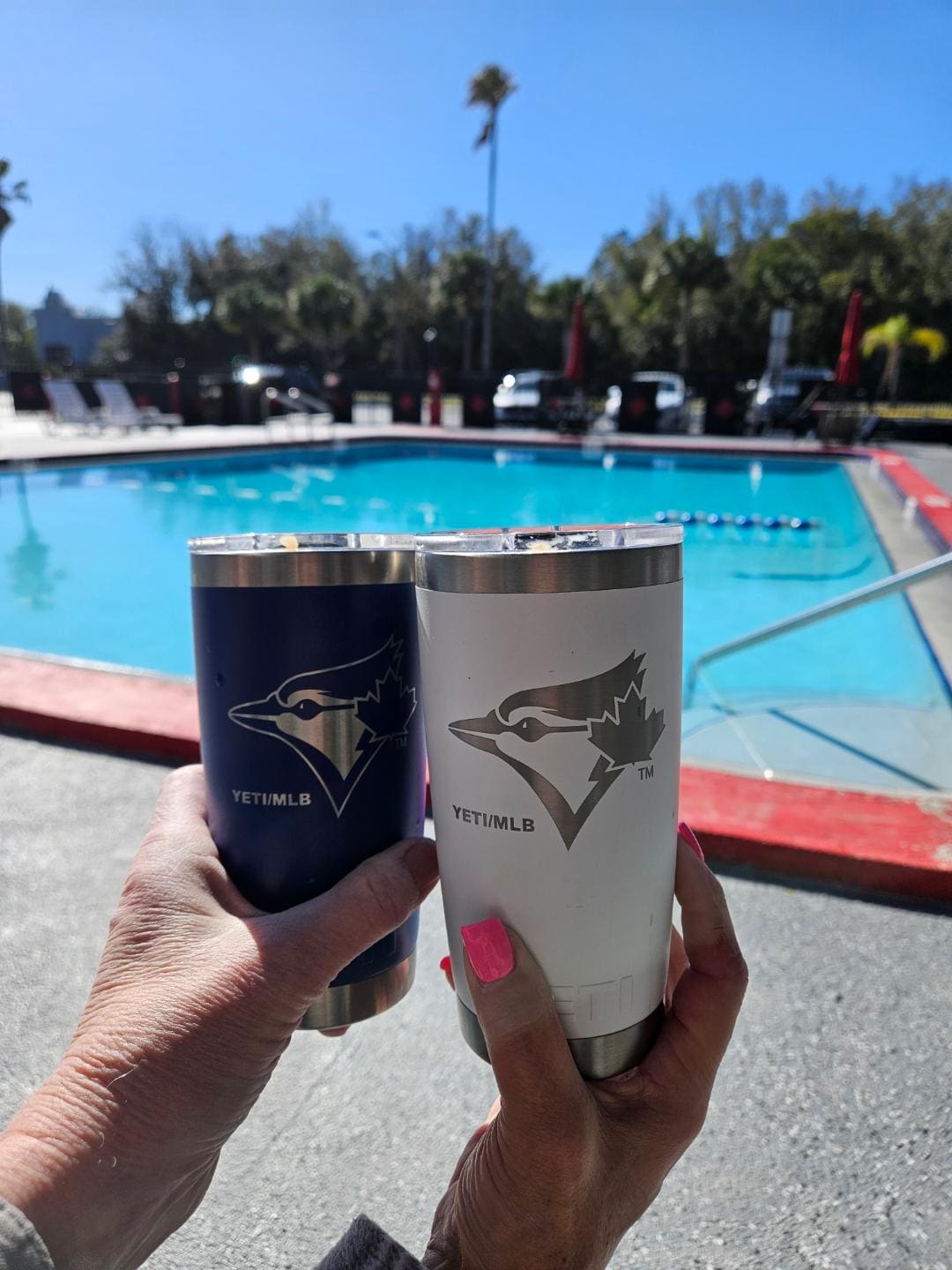 Coffee by the pool