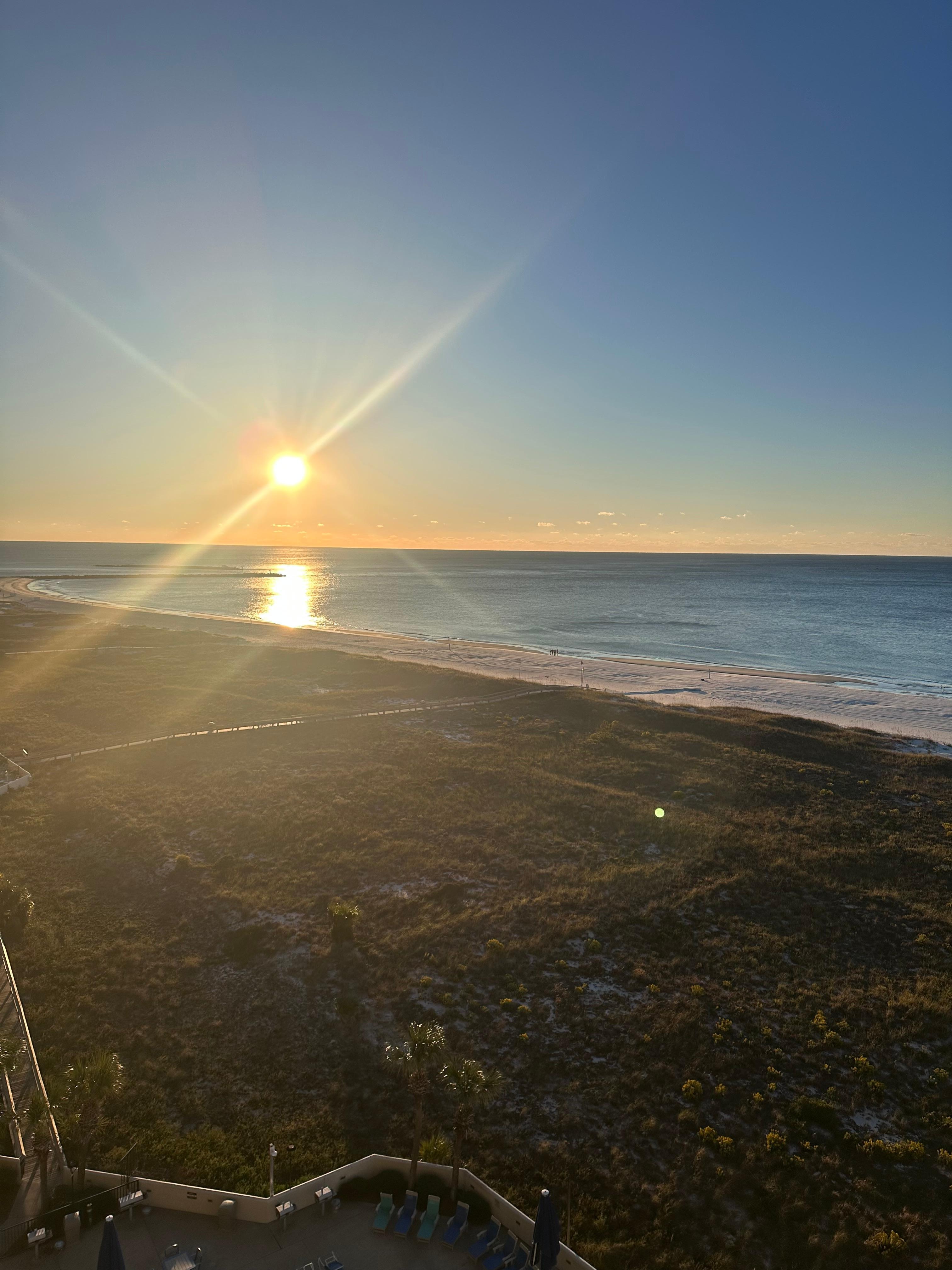 Sunrise from balcony