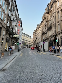 View of hotel from historic center