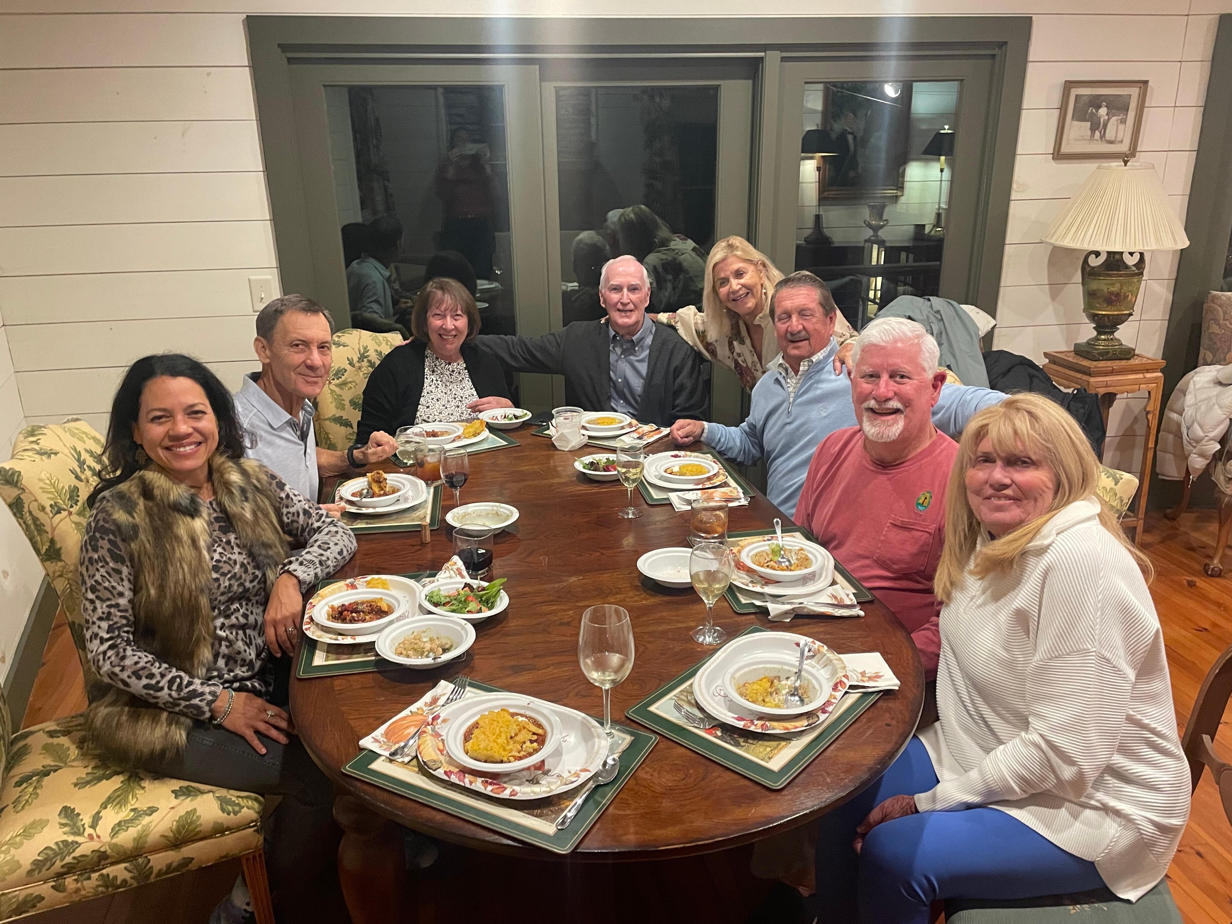 A lovely dinner in the dining room.