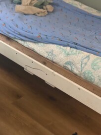 Broken bunk bed