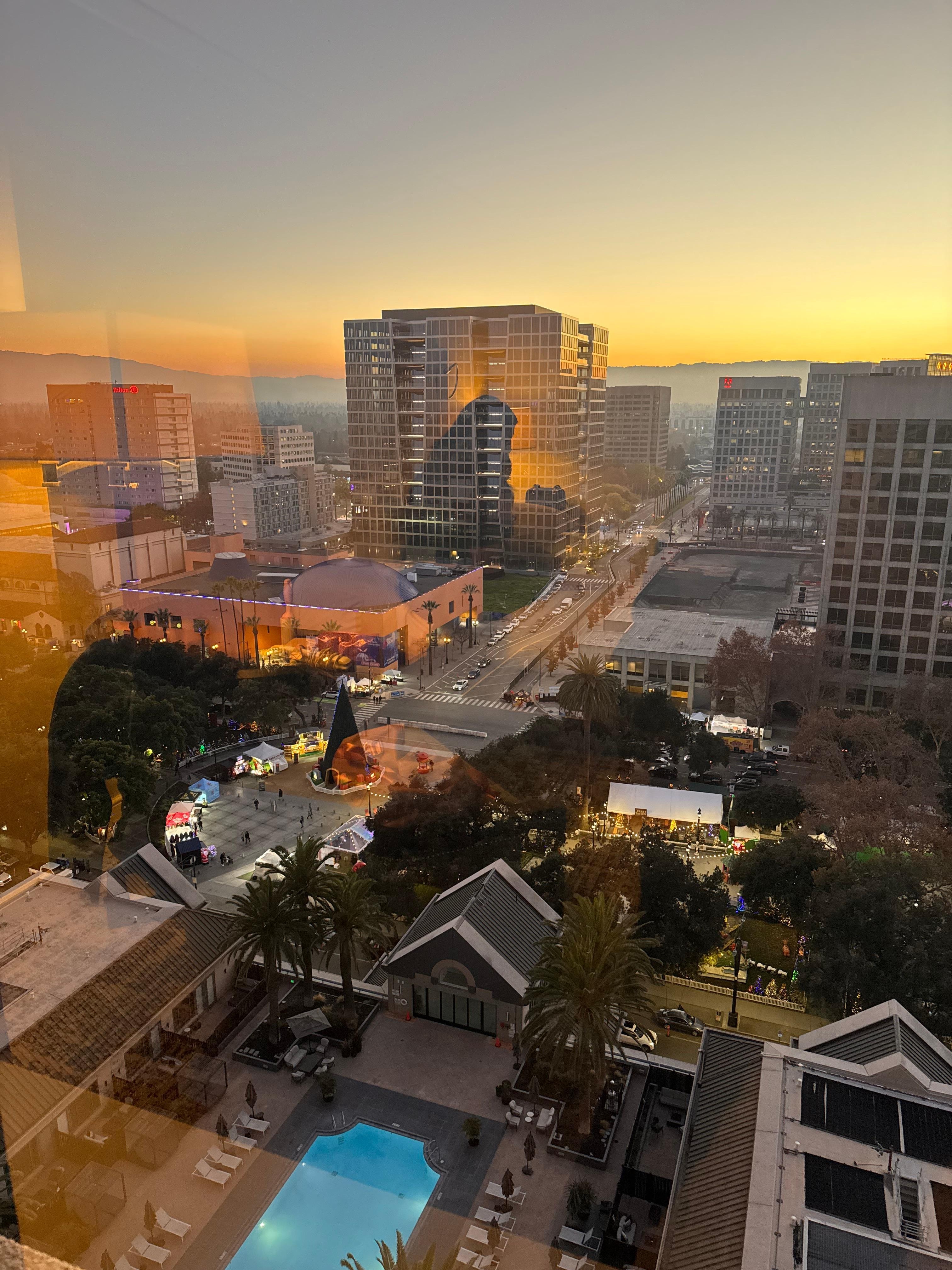 View from the room sunset 