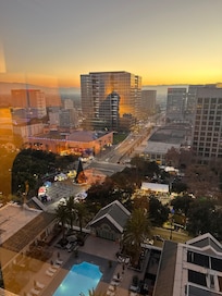 View from the room sunset