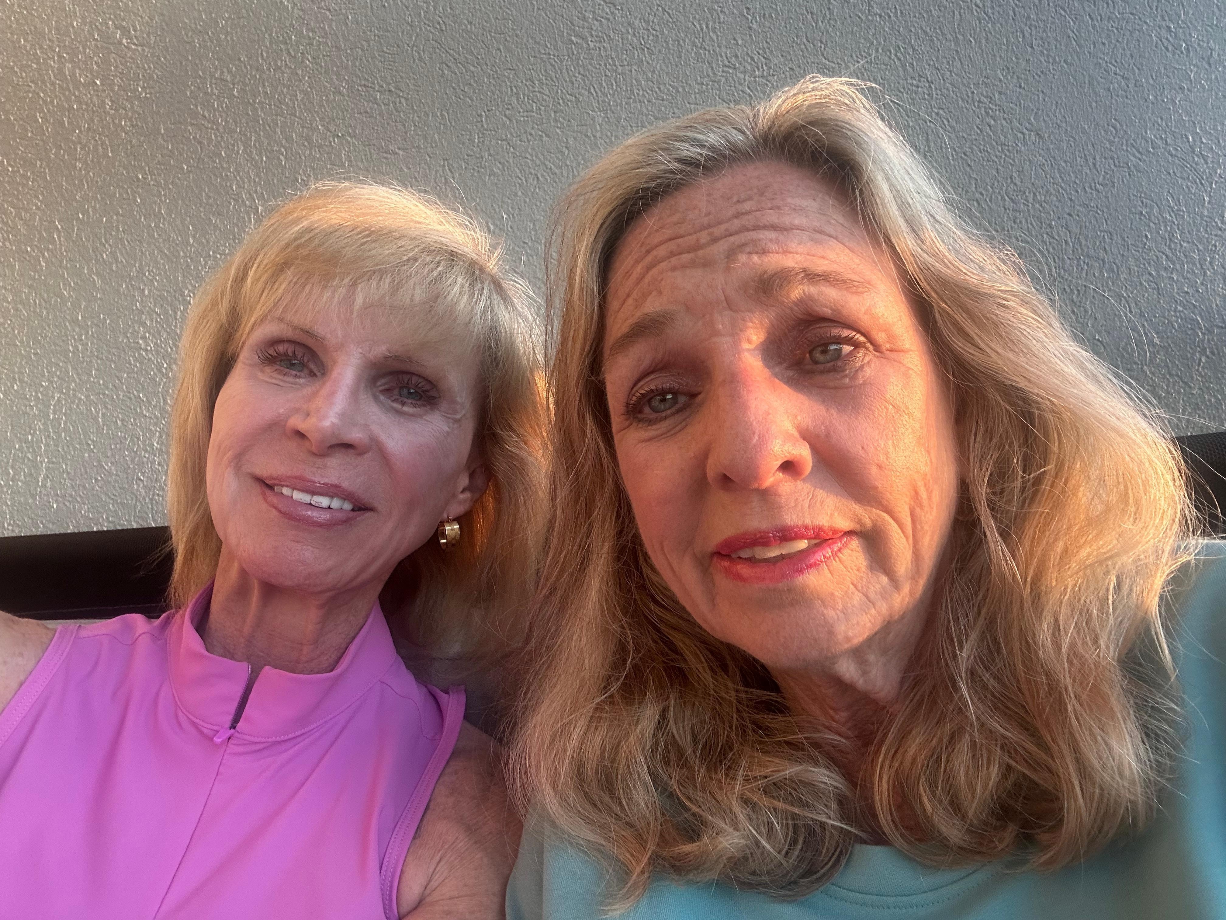 My gf and I sitting in the seing