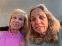 My gf and I sitting in the seing