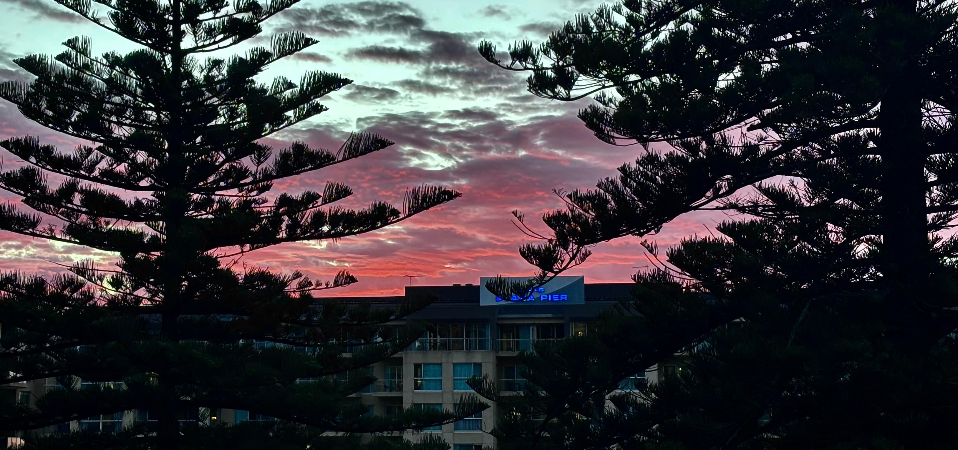 Sunset from the balcony.