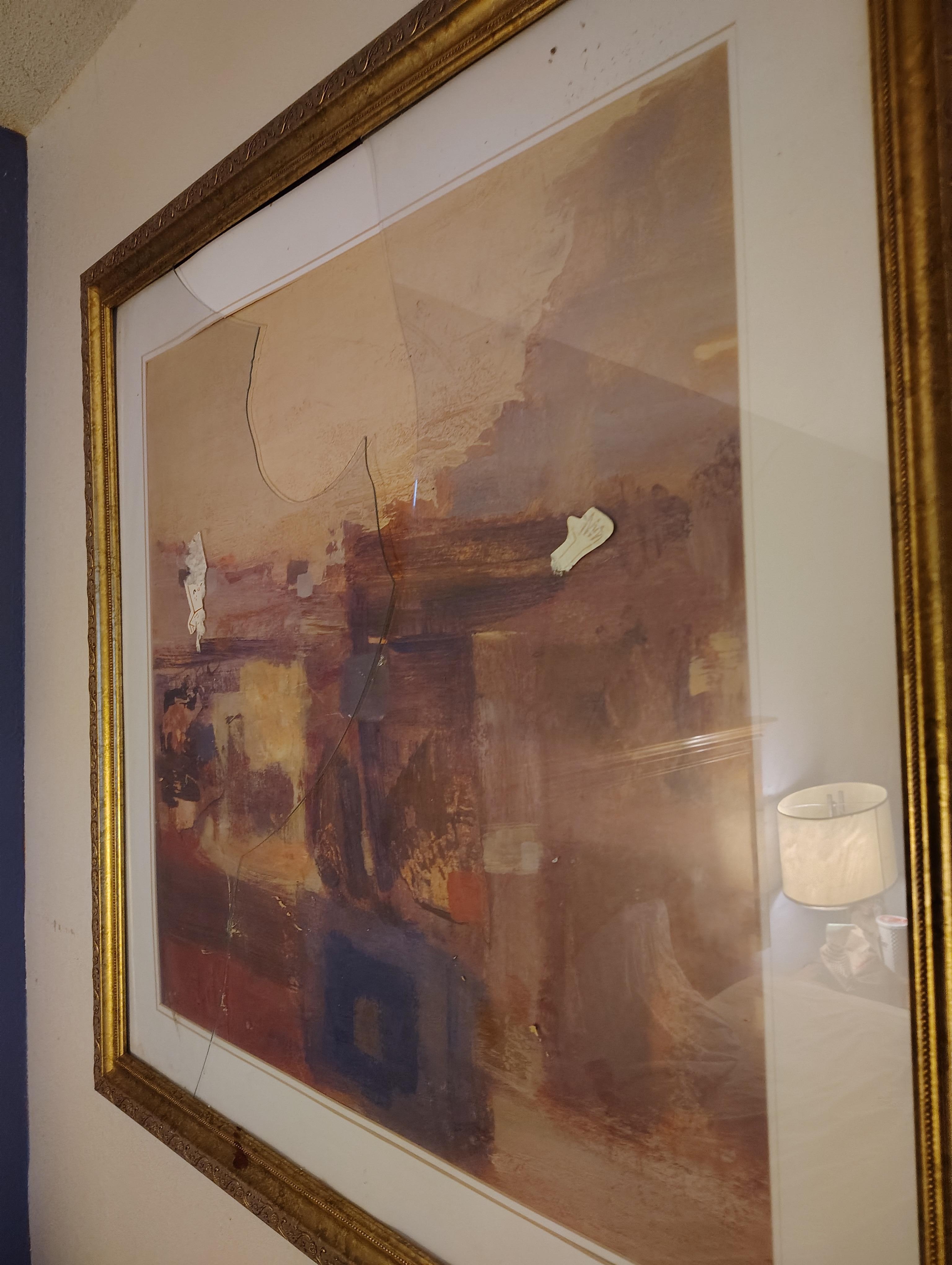 Broken shards of glass.