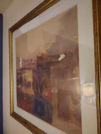 Broken shards of glass.