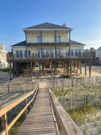 View of the house from the beach