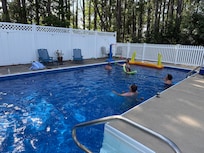 Splashing in the pool