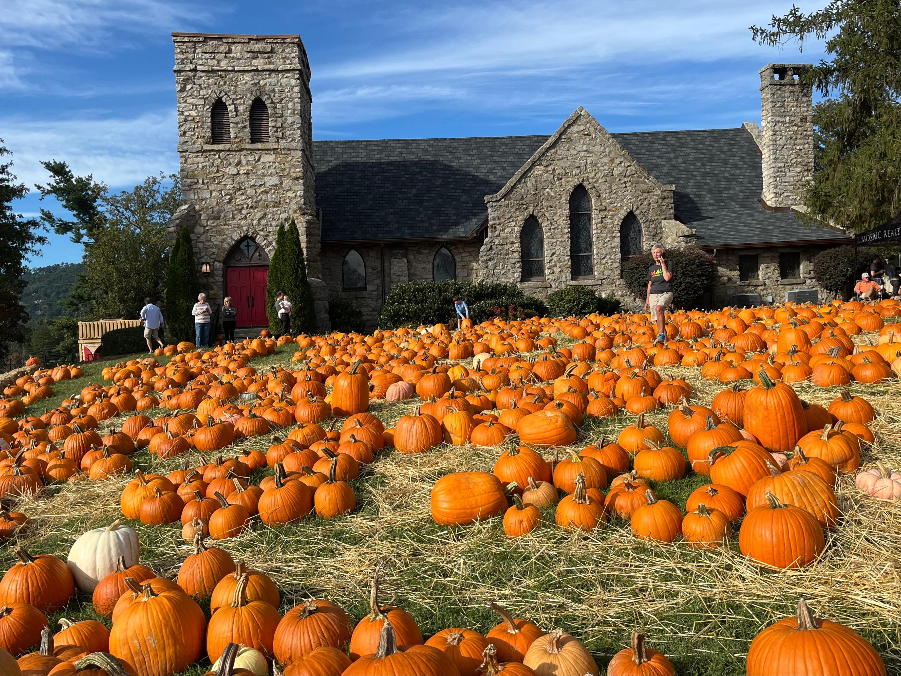 Pumpkin patch at nearby church