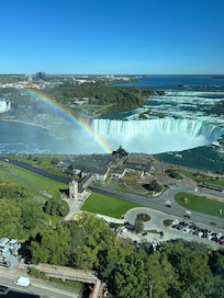 Beautiful day with the rainbow. Room view