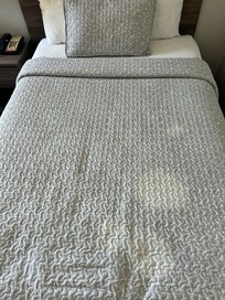 Bleach spotted bedding