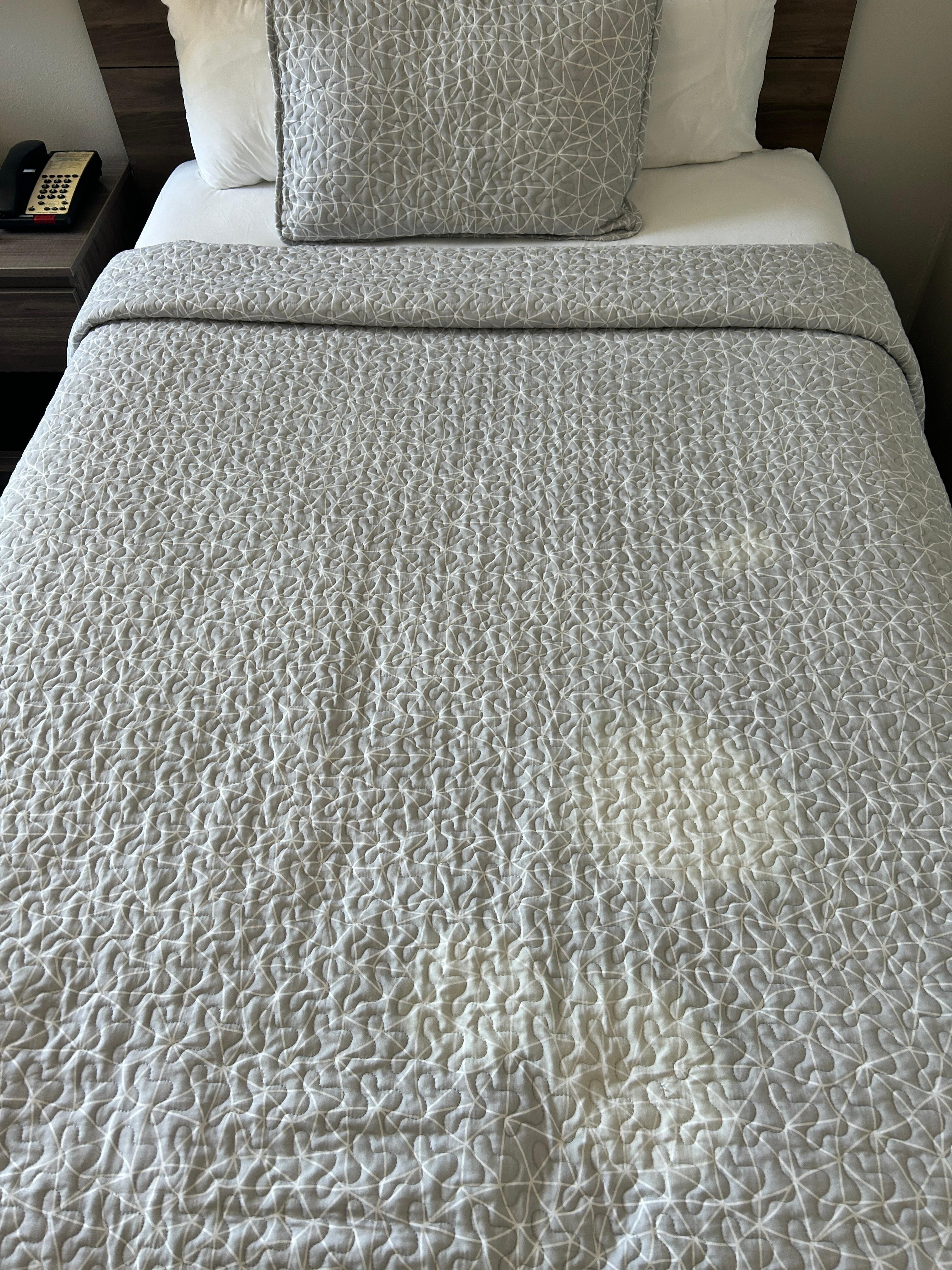 Bleach spotted bedding