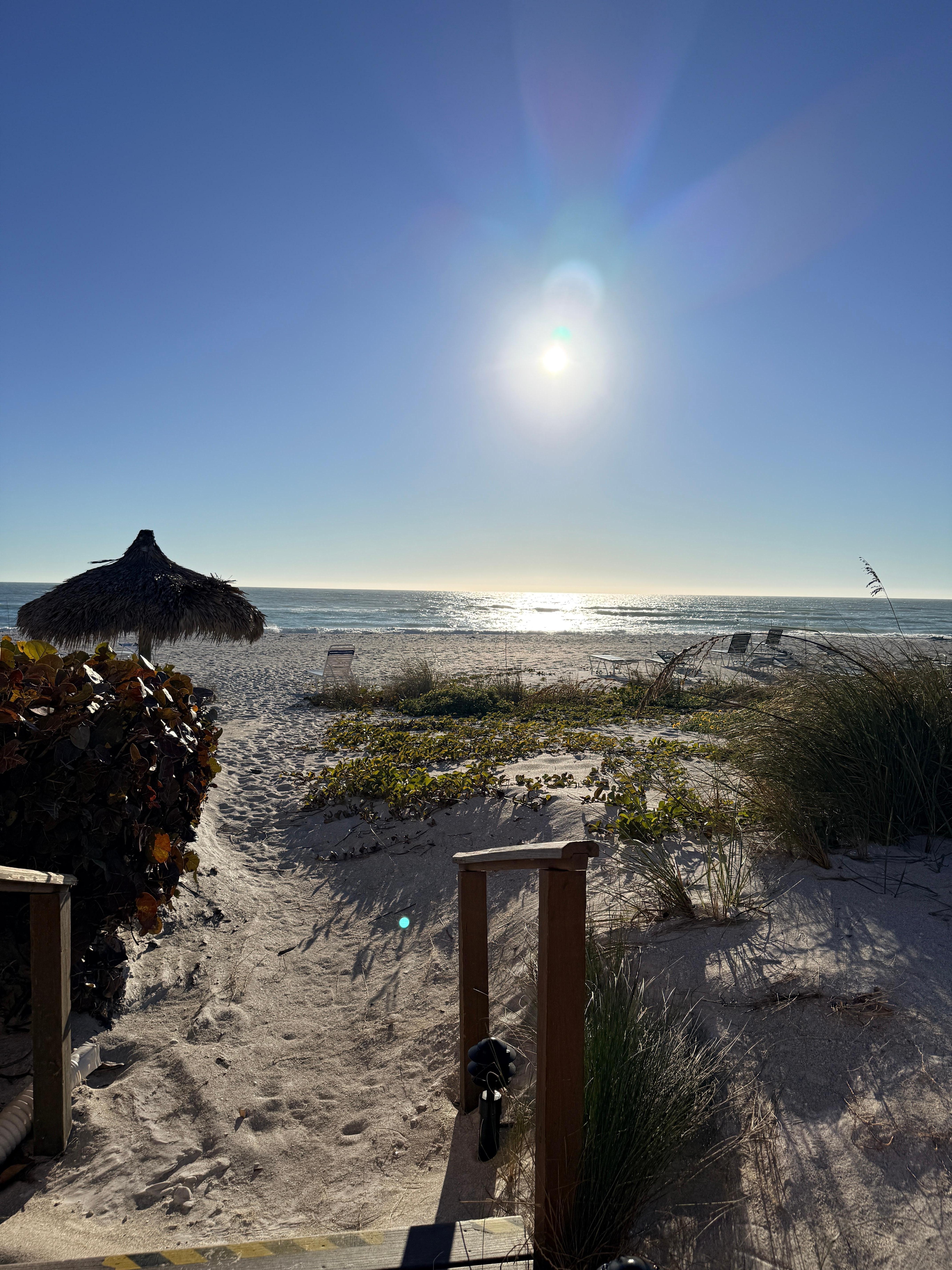 steps from the beach