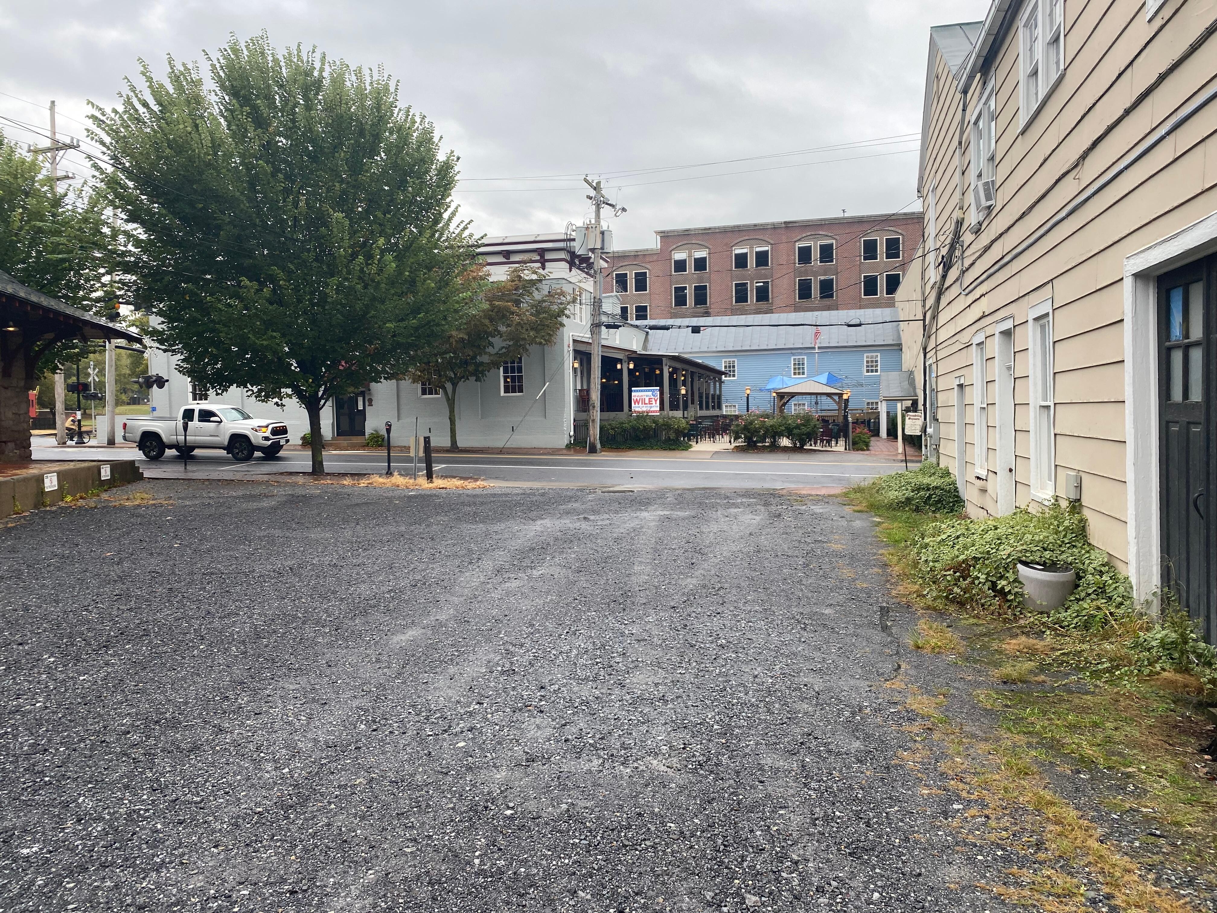 Across from a pub. This is the drive