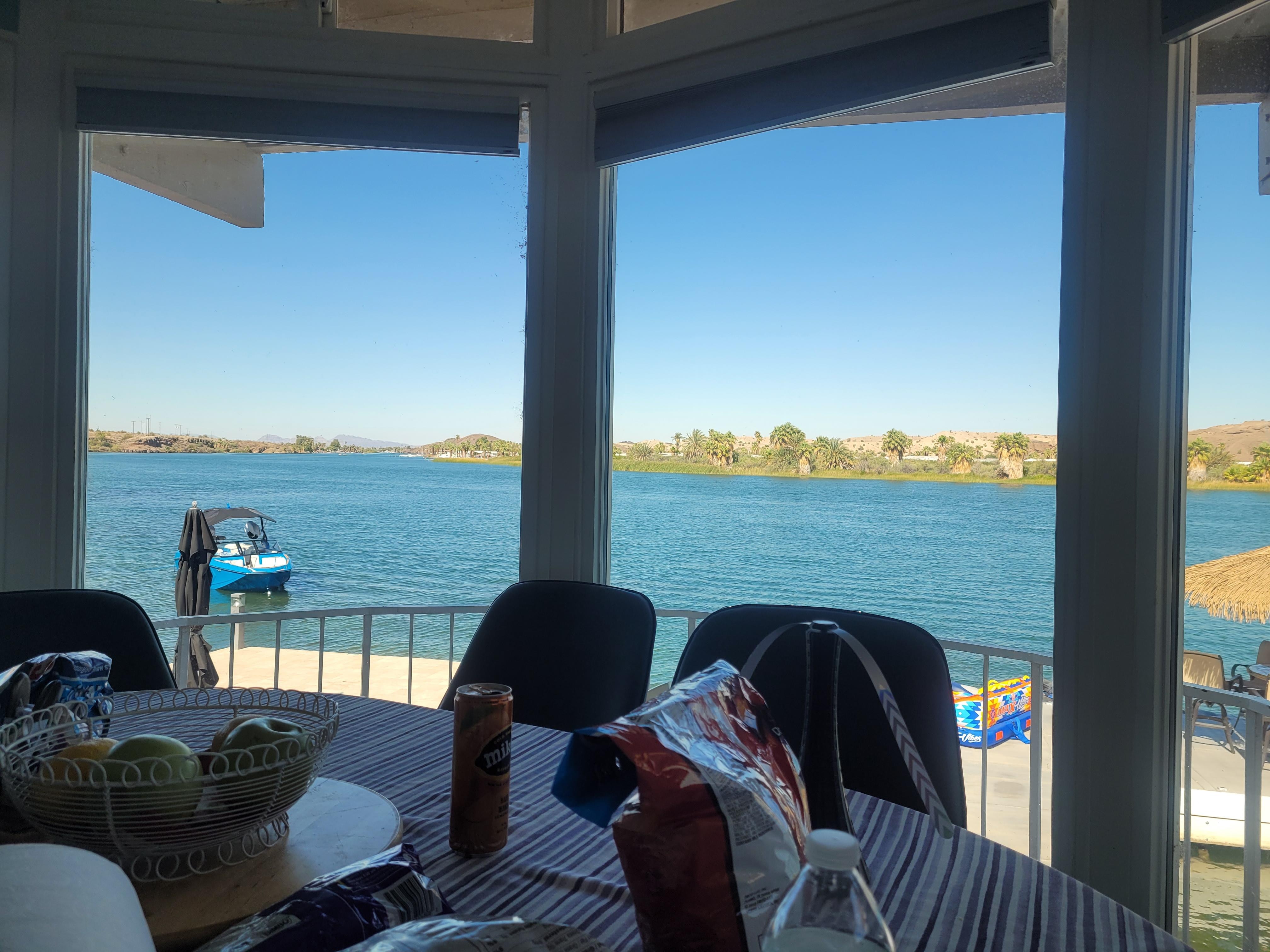 View from the dining room. 